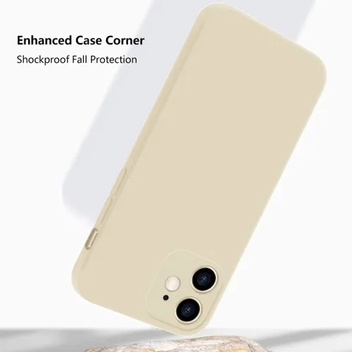 Miniatura 7 de Funda de silicona líquida compatible con iPhone 12 Mini de 5.4 pulgadas, antiarañazos y huellas dactilares, forro de microfibra a prueba de golpes