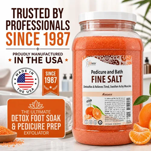 Miniatura 7 de SPA REDI - Detergente para Pies y Baño con Sal Fina, Mandarina, 3.6 L - Hecho con Sales del Mar Muerto, Aceite de Argán, Aceite de Coco y Aceites