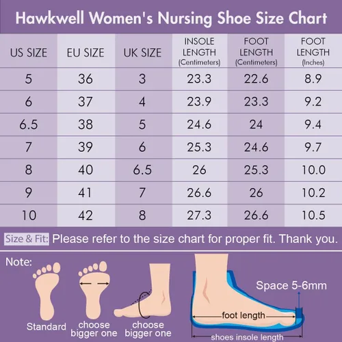 Miniatura 6 de Hawkwell Women's Slip On Lightweight Slip Resistant Comfort Nursing Shoes