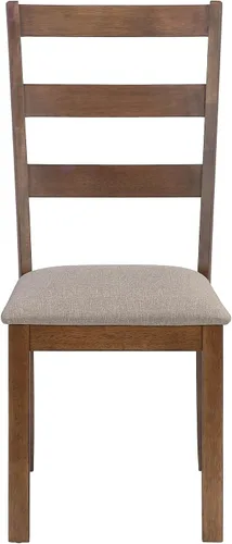 Miniatura 5 de Monarch Specialties I 1313 - Silla de comedor, 2 unidades, laterales, tapizada, cocina, comedor, tela, patas de madera, marrón, beige, transición