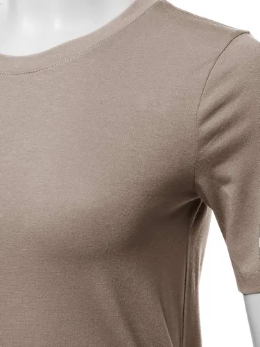 Miniatura 4 de Women's Basic Solid Premium Cotton Short Sleeve Crew Neck T Shirt Tee Tops