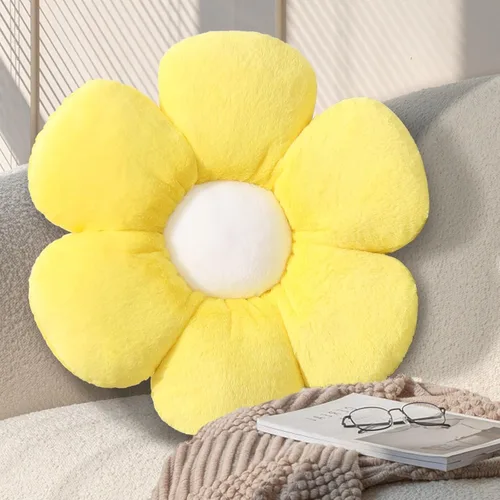 Miniatura 8 de Almohada de Flores Rosadas de 17.7 Pulgadas – Almohada Decorativa Linda en Forma de Margarita, Cojín de Asiento Floral Suave, Almohadas de Piso