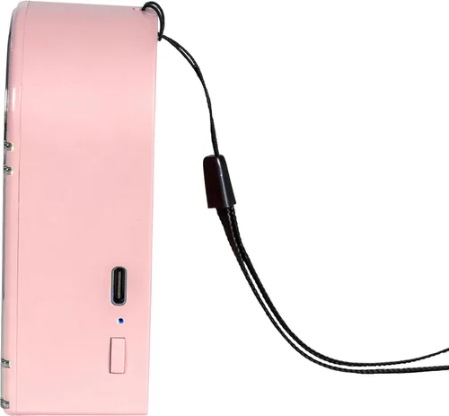 Miniatura 9 de Crosley CR3046A-PI Mini Jukebox Altavoz Bluetooth portátil con luces LED y micrófono, rosa Rosado