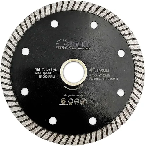 SHDIATOOL Disco fino estupendo del corte de la cuchilla de Turbo del diamante de 4 pulgadas para el diámetro 344.5 ft m del granito de la teja de