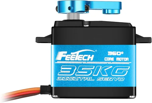 Miniatura 10 de FEETECH Servo motor de 44.1 lbs 7.4 V de alto voltaje impermeable de alto par RC servo servo de metal completo servo digital, caja de aluminio