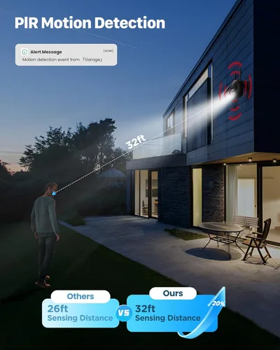 Miniatura 7 de Cámaras de Seguridad Inalámbricas Solares al Aire Libre de 2K: Cámara WiFi para Sistema de Seguridad del Hogar - Cámara con Batería IP66 Resistente