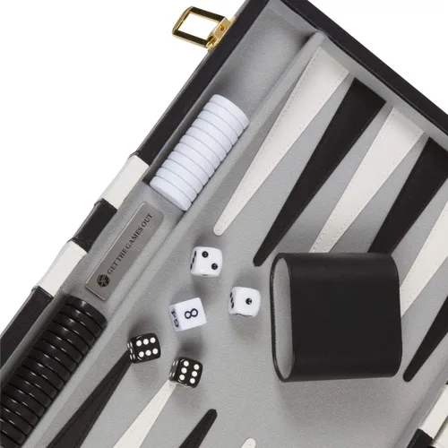 Miniatura 7 de Get The Games Out Juego de Backgammon, Estuche de Juego de Mesa Clásico, 2 Jugadores, Incluye Guía de Estrategia y Consejos, Perfecto para Fiestas
