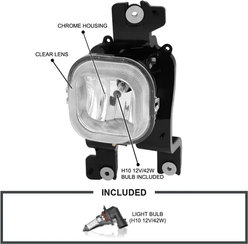 Miniatura 3 de Spec-D Tuning Luces antiniebla de conducción transparentes + bombillas + interruptor compatible con Ford F250 F350 F450 F550 Super Duty L+R Pair