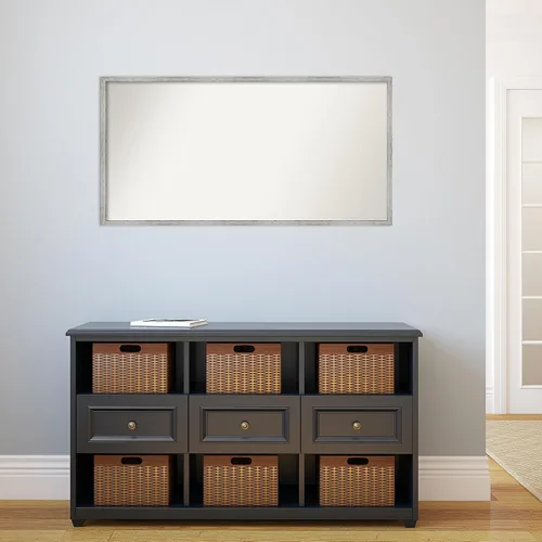 Miniatura 283 de Amanti Art Espejo de baño blanco para sobre el fregadero, 32 x 45 pulgadas, espejo de tocador rectangular blanco esbelto, marco de madera moderno