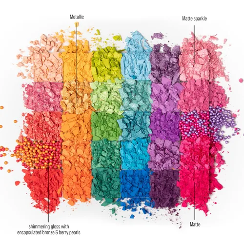 Miniatura 3 de Tintark - Paleta de maquillaje de 30 colores para sombras de ojos, con sombras de ojos mate, metálicas, brillantes, perladas y de brillo arcoíris