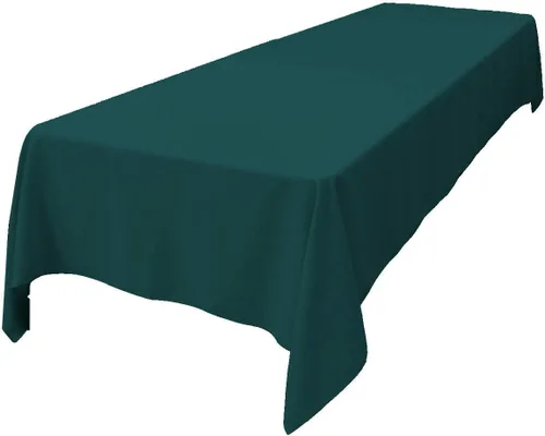 Miniatura 12 de LA Linen Mantel rectangular lavable de popelín de poliéster, resistente a las manchas y a las arrugas, cubierta de mesa 60x84, mantel de tela