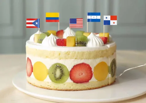 Miniatura 7 de stidsds Banderas de palillos de dientes de América Latina en 21 países, mini pequeñas en español que hablan varios adornos para cupcakes latinos 21