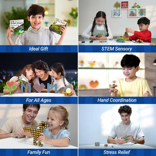 Miniatura 6 de TOSY Magnet Cube 2x2 - 8 Bloques, Juguete 2 en 1: Cubo de Rompecabezas 2x2x2 y Cubo Infinito Personalizable, Luminoso, Regalo para Relleno de Medias