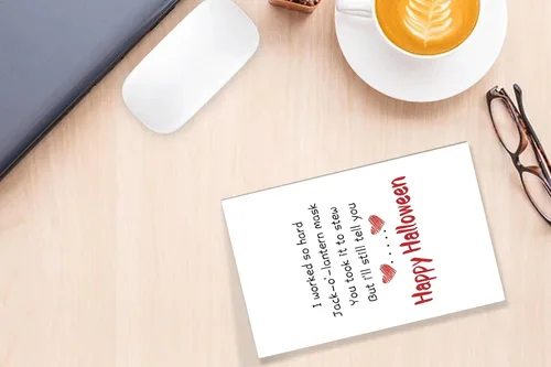 Miniatura 3 de Tarjeta de felicitación divertida, tarjeta de amor travieso para padres, tarjeta de Halloween humorística para novio, novia, pareja, grito