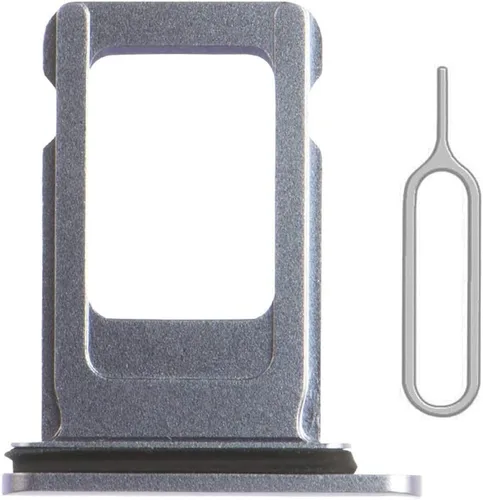 Miniatura 6 de Reemplazo de ranura para bandeja de tarjeta SIM para iPhone 11 (negro) con anillo de goma impermeable y pasador de expulsión