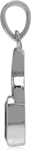 Miniatura 3 de Silvershake Colgante solitario con nudo celta triquetra de plata de ley 925 con piedra natal