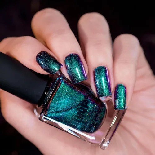 Miniatura 5 de ILNP Deep Space - Esmalte de uñas holográfico magnético verde azulado a morado