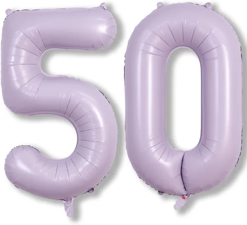 Miniatura 34 de Globos morado pastel de número 12, 40 pulgadas, globos gigantes de aluminio, de mylar, número 1 y 2, para niñas de 12 años, globos lilas