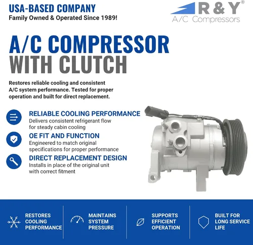 Miniatura 2 de Compresores de A/C R & Y - Compresor de aire acondicionado automotriz RYC FG308