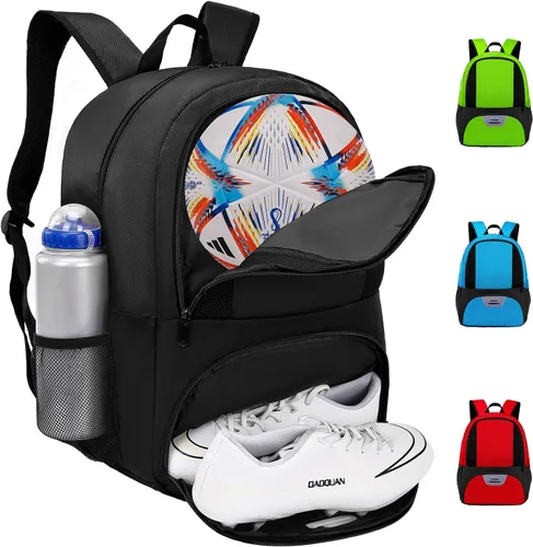 Hsmihair Bolsa de fútbol,Mochila de fútbol juvenil, Mochila de baloncesto de voleibol de fútbol fo,Bolsas de equipo deportivo con compartimento para