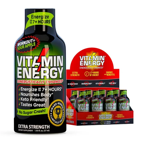 Miniatura 30 de Vitamin Energy Immune+ Extra Strength Energy Shot Army Orange 10 unidades, 260 mg de cafeína natural, vitaminas B, citicolina, té verde, apoyo