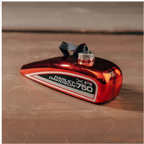 Miniatura 3 de Harley-Davidson XR-750 - Adorno colgante de cristal para árbol de Navidad