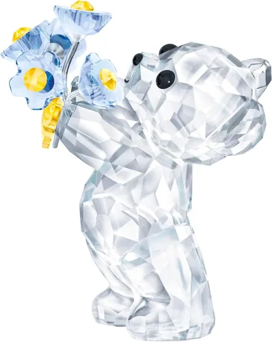 SWAROVSKI Kris Bears Forget Me Not, cristal transparente de Swarovski con detalles azules y amarillos, parte de la colección Swarovski Kris Bears