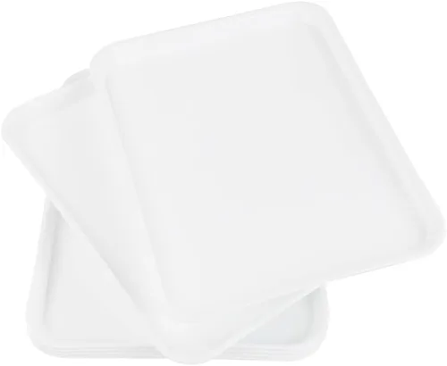 Miniatura 8 de 6 paquetes de bandejas de plástico grandes grises, bandejas multiusos de 25.23 x 17.59 pulgadas
