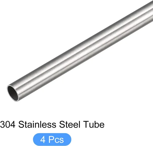 Miniatura 5 de METALLIXITY Tubo de acero inoxidable 304 (0.276 in de diámetro x 0.016 in de pared T x 9.843 in de largo), 4 piezas, tubo recto - para muebles