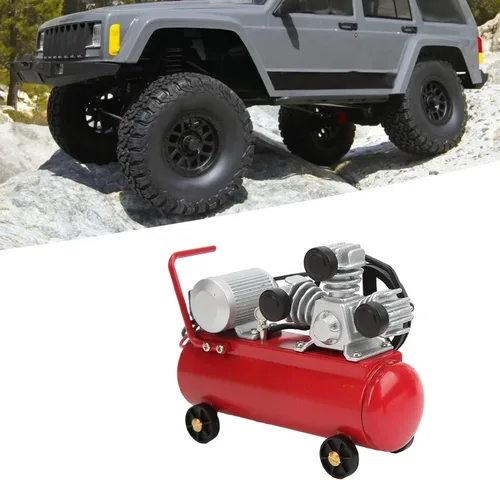 Miniatura 2 de Compresor de aire de coche RC, aleación de zinc duradera mini simulación off-road RC accesorio 4.0x1.5x3.1in para propietarios SCX10 Gen8