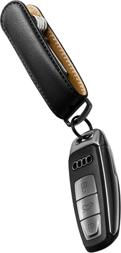 Miniatura 2 de Jibbon Organizador de llaves de cuero italiano de alta calidad, elegante llavero con acero inoxidable 316 de grado marino, llavero compacto EDC