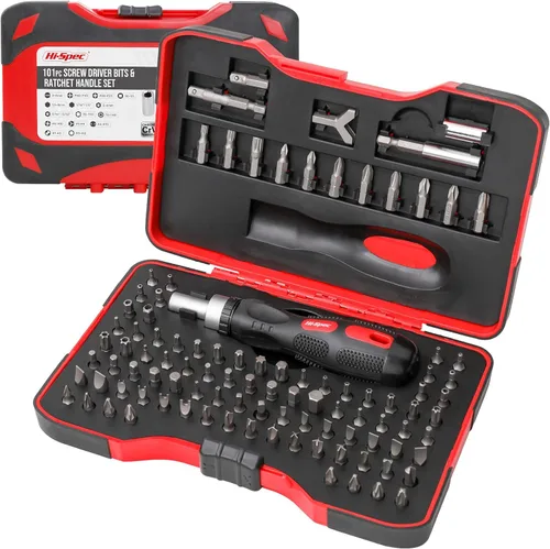Miniatura 8 de Hi-Spec Juego de destornillador de trinquete de 48 piezas y juego de zócalos, trinquete mini de 0.6 cm y trinquete de liberación rápida, zócalos