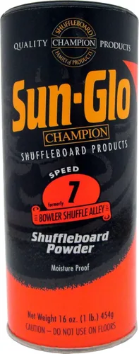 Sun-Glo Speed 7 (Bowler Shuffle Alley Wax) Polvo de mesa de tejo, lata de 16 onzas