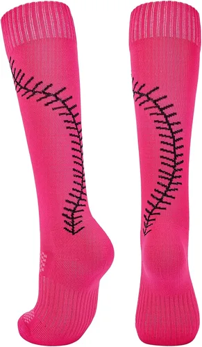 American Trends Calcetines de sóftbol para niñas y adultos, calcetines de béisbol y sóftbol, calcetines deportivos con puntadas, para niñas jóvenes