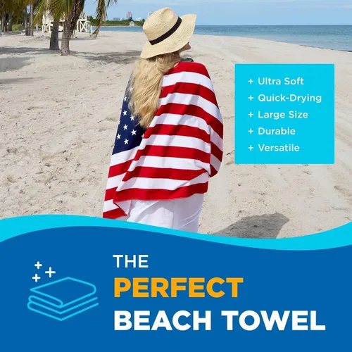 Miniatura 5 de BEN KAUFMAN SALES CO Juego de toallas de playa estampadas, toallas de playa de gran tamaño para niños, algodón suave y de secado rápido con diseño