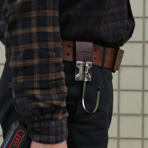 Miniatura 7 de TOURBON Soporte de taladro de cuero para cinturón Herramienta Gancho Holster