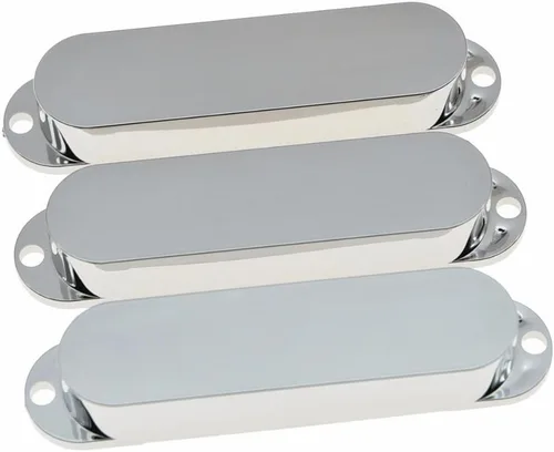 Miniatura 5 de Dopro 52/52/2.047 in plástico cromado ST Strat Guitarra Pickup Covers 3 Single Coil Pickup Cover para Stratocaster