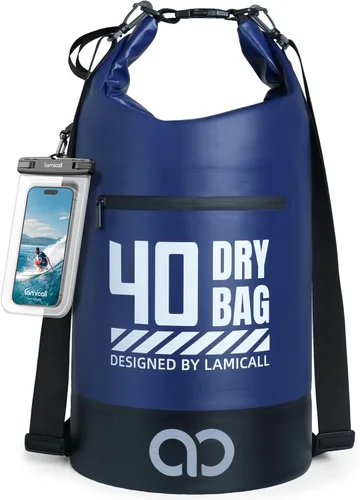 Miniatura 10 de Lamicall Mochila seca impermeable - [Durable y flotante] 5L/10L/20L/30L/40L bolsa grande impermeable con funda impermeable para teléfono para kayak