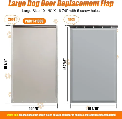Miniatura 2 de Solapas de repuesto para puerta de mascotas PAC11-11039 para perros y gatos, puertas de repuesto para perros compatibles con puertas para mascotas