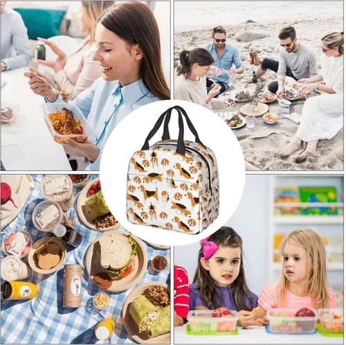 Miniatura 9 de Beagle - Bolsa de almuerzo para perros, aislada, resistente al agua, reutilizable, para viajes de picnic