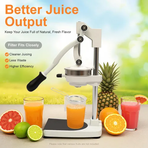 Miniatura 3 de Exprimidor de hierro fundido, exprimidor manual resistente con base estable, prensa comercial de cítricos para naranja, limón, lima, pomelo