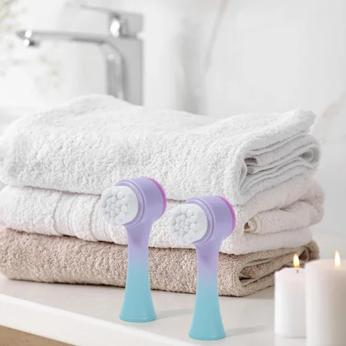 Miniatura 8 de Cepillo Facial 2 en 1, Cepillo Exfoliante de Limpieza Facial, Cepillo de Silicona Manual de Doble Cara para Lavado Facial con Fibra Suave