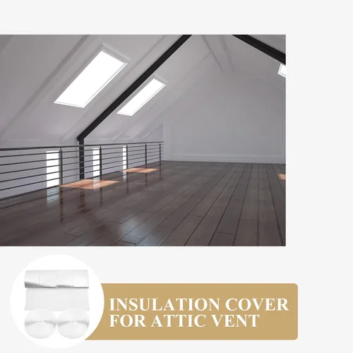 Miniatura 8 de Vaguelly Cubierta de ventilación Cubierta de ventilación de aislamiento de techo para cubiertas de ventilación de ventilador de ático para cubiertas