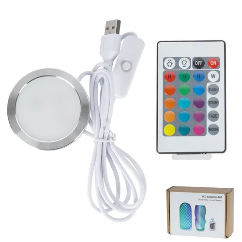 Miniatura 10 de 1 pieza de kit de lámpara LED RGB con control remoto 001, función de memoria de fallo de energía para impresoras 3D Bambu Lab Multicolor Makerworld