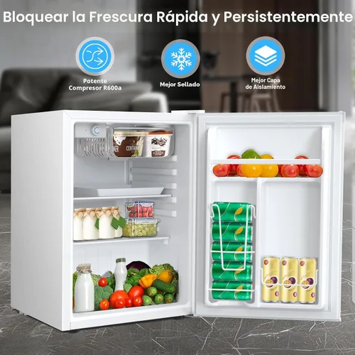 Miniatura 6 de Antarctic Star - Minirefrigerador de 2.56 pies cúbicos con congelador, pequeños refrigeradores con termostato ajustable, bajo nivel de ruido, ahorro