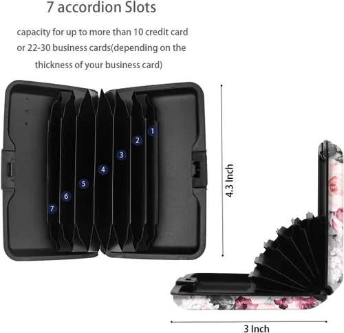 Miniatura 5 de Coco Rossi Mini tarjetero para mujeres u hombres, bloqueo RFID, funda rígida para tarjetas de identificación, cartera de viaje