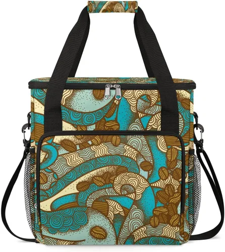 Miniatura 24 de Bolsa de transporte con diseño de acuarela para cafetera de granos de café, bolsa tote de almacenamiento y viaje para café, compatible con cafetera
