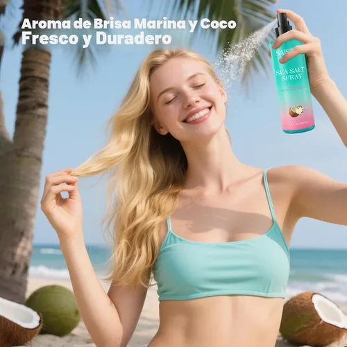 Miniatura 5 de Spray de sal marina para mujeres y hombres, regalos del día de San Valentín, artículos esenciales de viaje, ondas de playa texturizadas y volumen