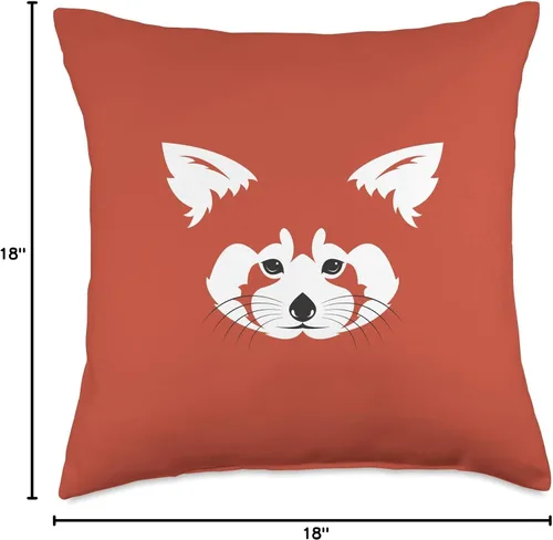 Miniatura 4 de Cute Red Panda Gift Almohada de panda rojo, 18.0 x 18.0 in, multicolor