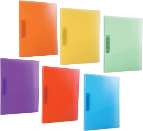 Filexec 6192, 50028-6192 - Carpeta de abrazaderas, esmerilada, 6 colores surtidos, arándano, fresa, uva, lima, limón, mandarina (50028-6192)
